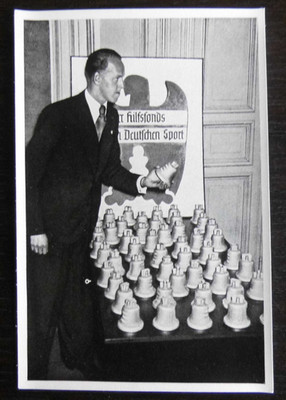 Reemtsmar Olympia 1936 Sammelfoto Trading Card Olympic Spar Glocke  Bells#111