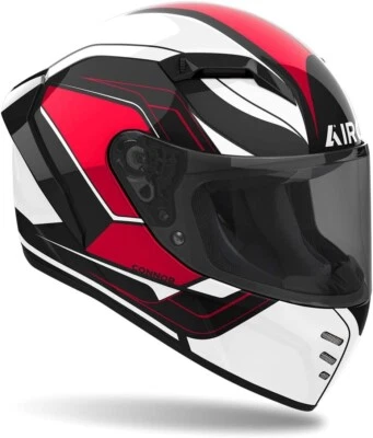 Casque Airoh Connor Dunk Rouge Brillant Blanc Rouge Intégral Tourisme Taille L - Photo 1/4