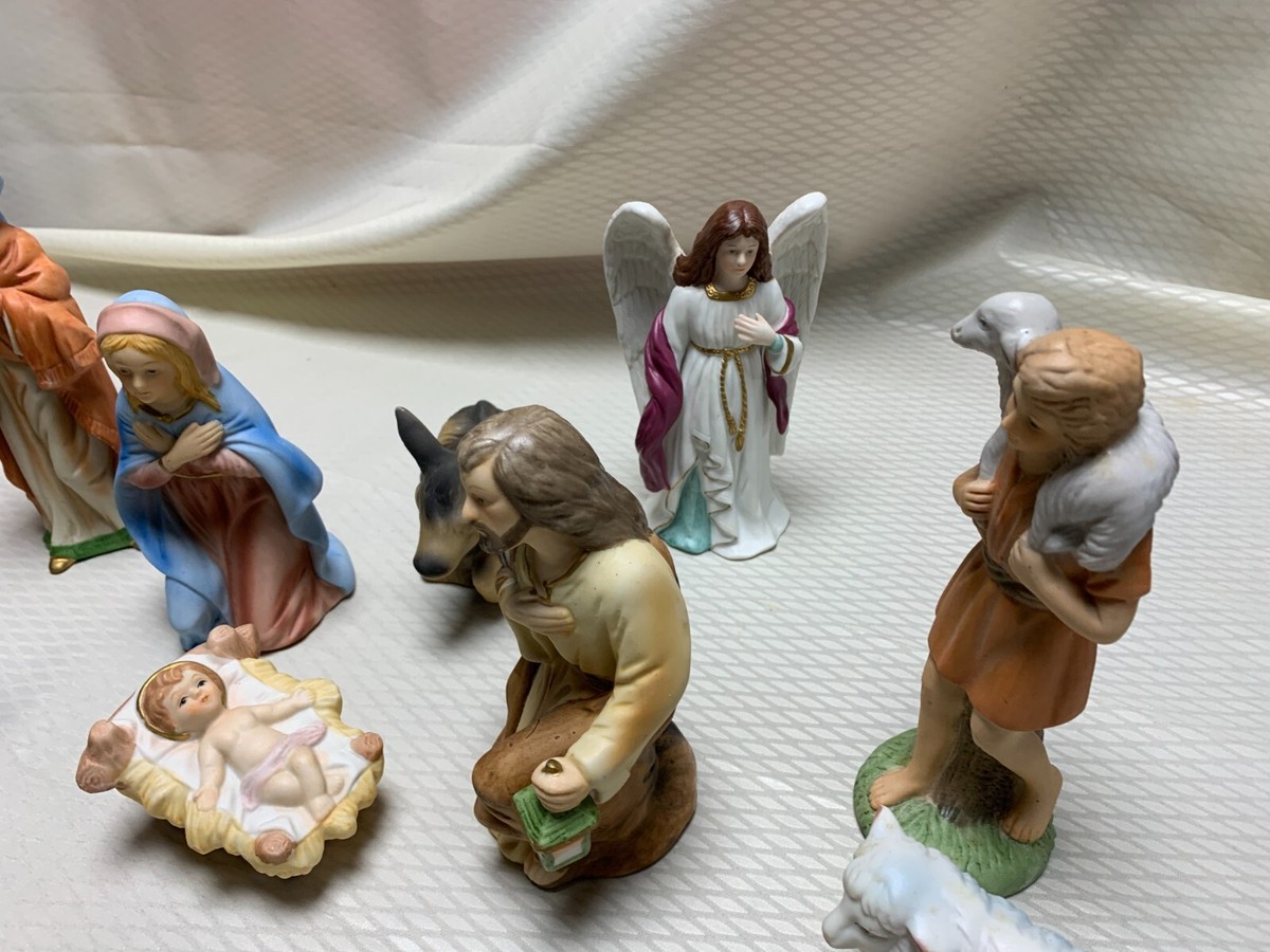 13 Piece Porcelain Nativity Set vintage Christmas | eBay
