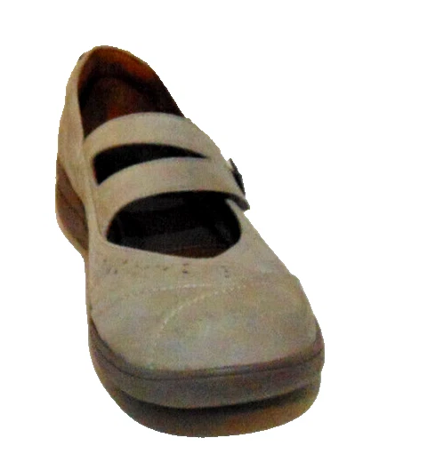 Aravon Revshow Taupe Mary Jane Zapatos Informales Cuero Nubuck Cojín Arco ~ 7.5 B Foto 2 de 4