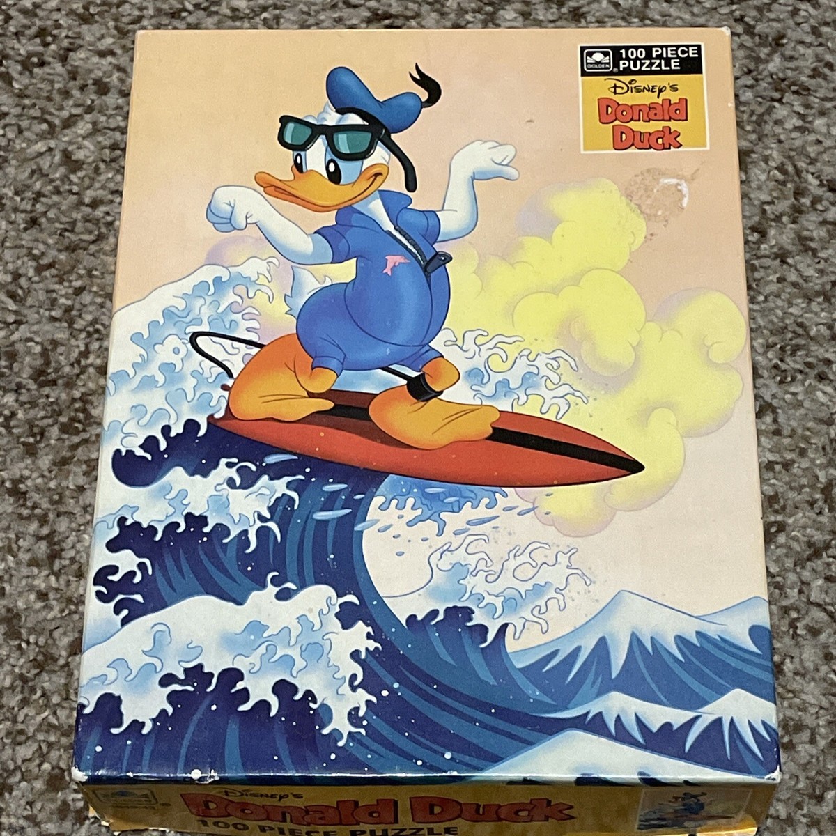 Vintage Golden Disney's Donald Duck Surfing 100 Piece Puzzle