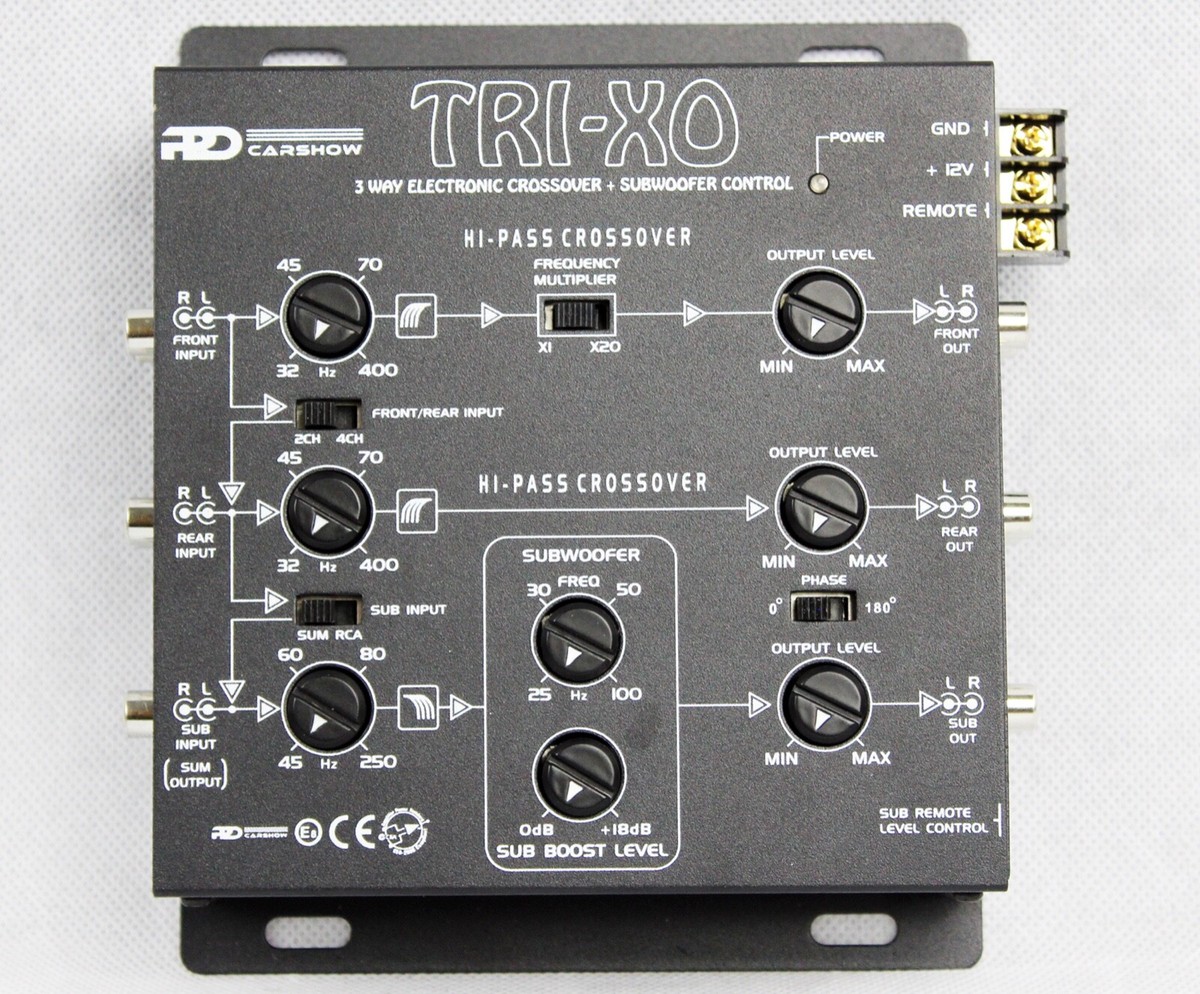 RDCARSHOW TRI-XO 3-WAY 6-CHANNEL INPUT ELECTRONIC CROSSOVER W/ 5