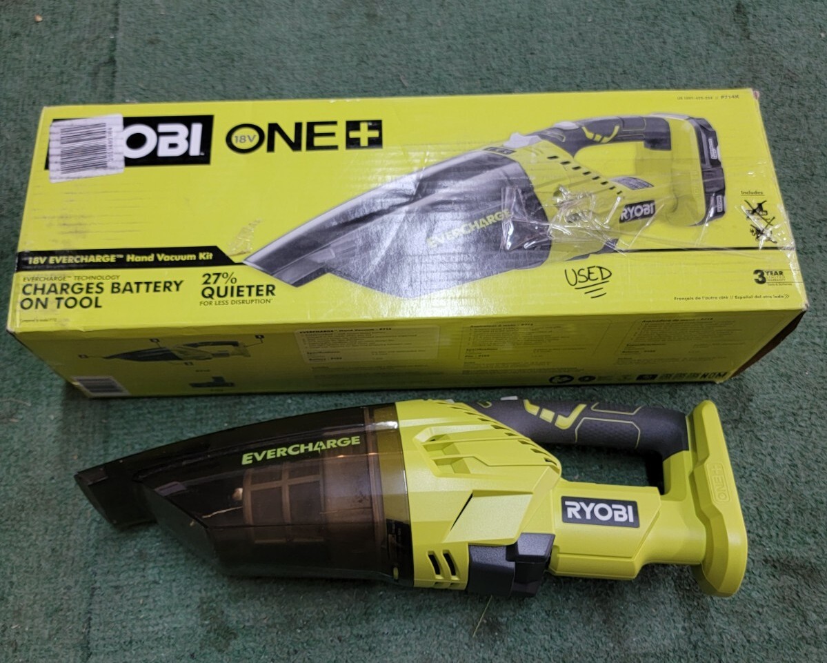RYOBI 18Volt ONE+ LithiumIon Cordless EVERCHARGE Hand Vacuum Kit TOOL