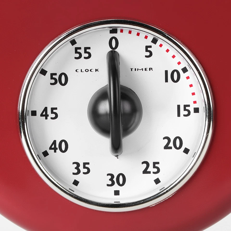 Küchen-Wanduhr Mit Timer Rot Küchen-Wanduhr Rotes ABS-Glas - Bild 4 von 4