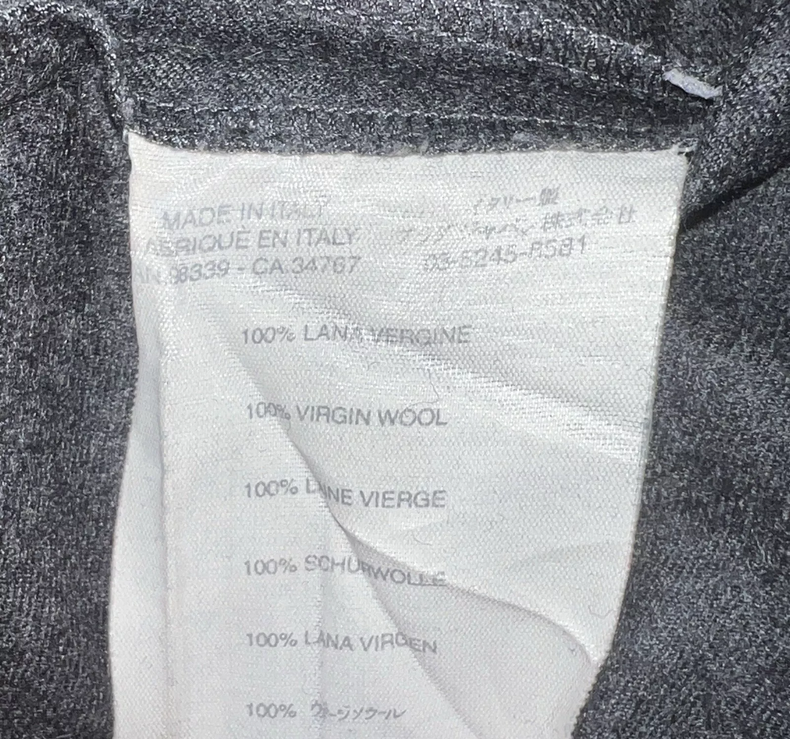 Pantaloni eleganti pantaloni pantaloni Miu Miu donna grigio gamba larga 100% lana vergine taglia 42