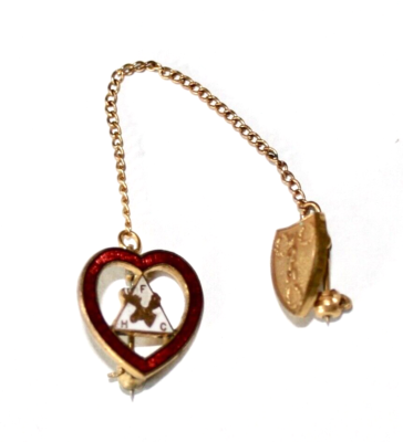 Vintage Ladies Moose Lodge Hat And Heart  Pin Vintage moose lodge brooch - Gem main image 3