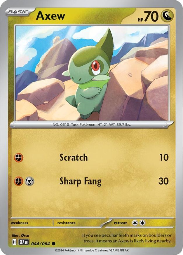 Pokemon Axew (44/99) Shrouded Fable LP REVERSE HOLO