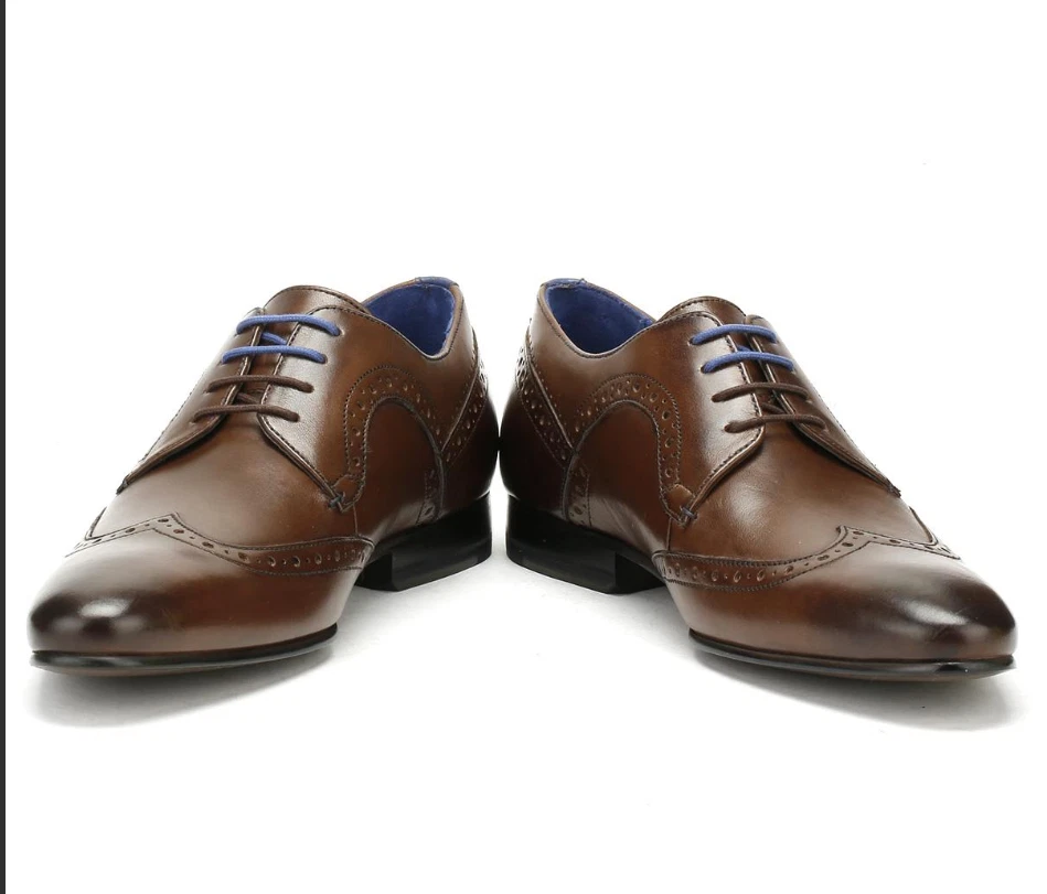 Ted Baker Mens OLLIVUR Smarts Formal Brown Leather Lace up Brogues Shoes 140