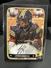 🔥🔥🏈2024 Onyx Vintage #’d 7/10 Black Luther Burden III Get It Graded! 🔥🔥🏈