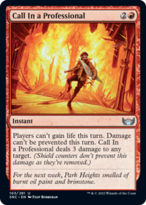 CALL IN A PROFESSIONAL X 4 N/M STREETS ON NEW CAPENNA MAGIC THE GATHERING