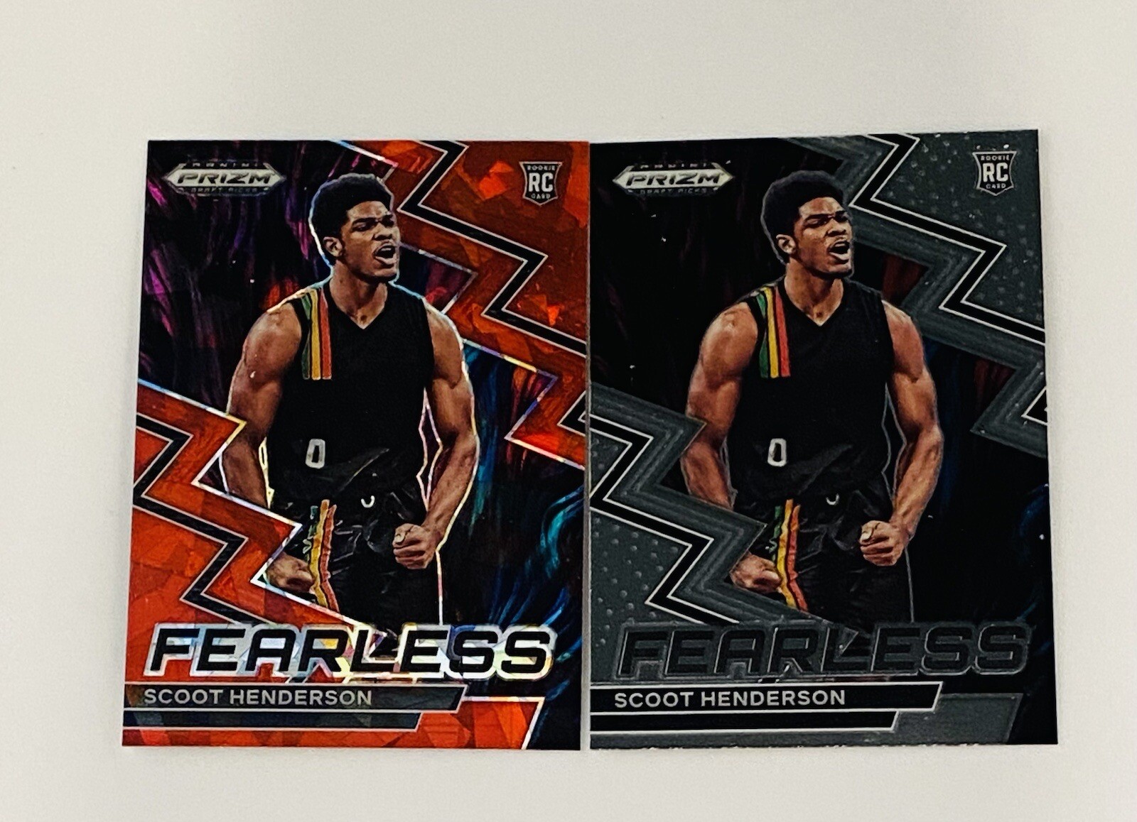 Scoot Henderson 2023-24 Panini Prizm Draft Picks Fearless Red Ice & Base *MINT*
