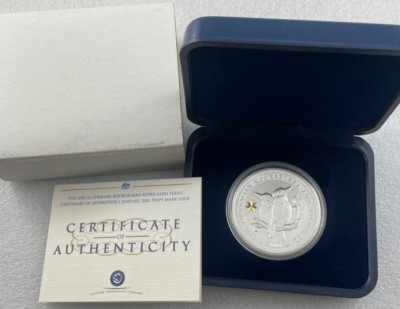 2001 Kookaburra Silver Coin Series Centenary of Federation Privy