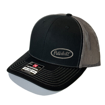 Peterbilt Trucker Hat Black/Charcoal Richardson 112 Snap Back Premium Hat