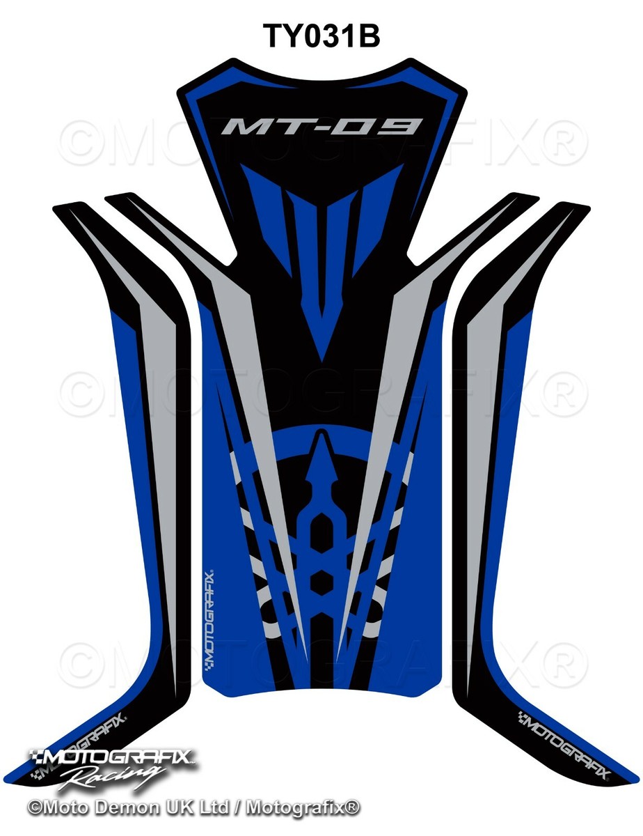 ところ Yamaha MT09 2017 18 19 MT-09 Blue Motorcycle Gel Tank Pad