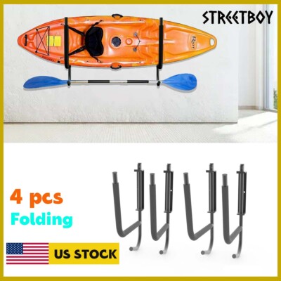 Outdoor Pack Folding Kayak Storage Wall Hooks for Canoe, Paddleboard,  Kayak