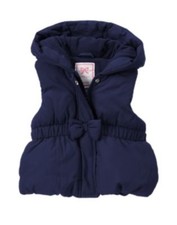 GYMBOREE FAIR ISLE FLURRY NAVY BOW PUFFER LINED VEST 6 12 24 2 3 4 5 NWT