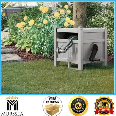 100ft Hose Hideaway Storage, Dove Gray, Compact & Durable PHH100DY Suncast