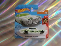 Hot Wheels ´69 Ford Torino Talladega In Weiß 2019 Hw Flames 4/10 Ovp/Neu 1:64