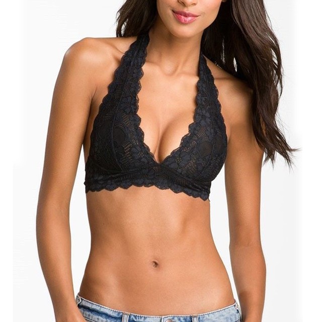 orange lace bralette top