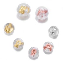 10Pcs/5pairs 925 Sterling Silver Hypoallergenic Silicone Earring Backs Findings