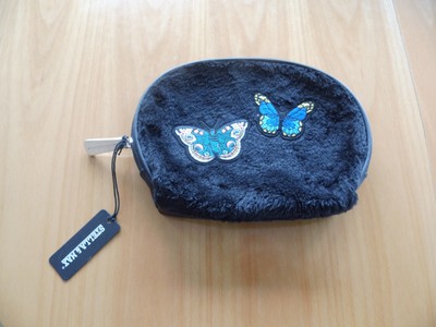 Stella & Max,Kosmetiktasche schwarz mit Schmetterling,z.T.samt, neu