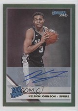 2019 Panini Donruss Rated Rookie Green Flood Signatures Keldon Johnson Auto v9t