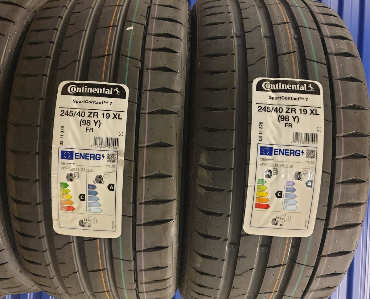 2X NEW CONTINENTAL SPORT 7 245/40 ZR19 XL 98Y A1 UHP 245 40 19