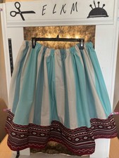Navajo Style Skirt 24 Inches In Length Beautiful Pattern Two Shades Of Teal