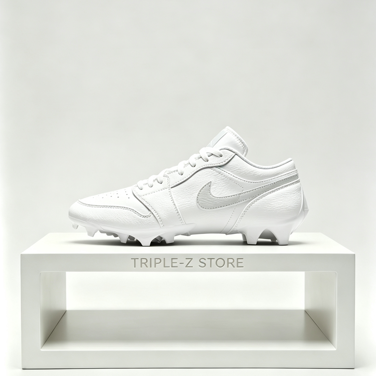 Jordan 1 Low TD Football Cleat White Grey Fog Men's | Size 7 - 16