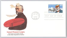 San Diego, CA, Samuel P. Langley 45c Airmail First Day of Issue Modern 1988