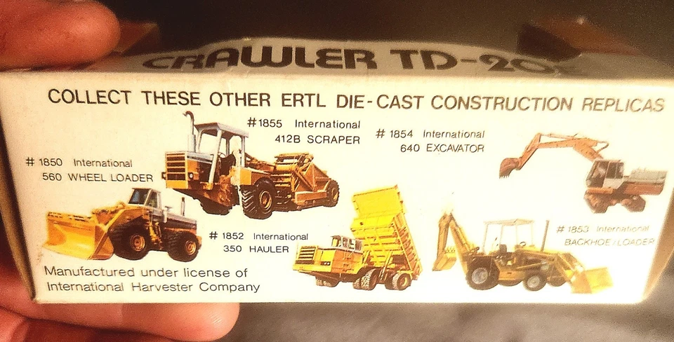 ERTL Mighty Movers Crawler TD-20E #1851 Foto 2 de 4