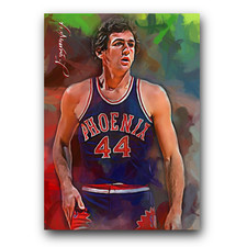 Paul Westphal Art Card Limited 34/50 Edward Vela Signed (Phoenix Suns)