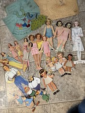 VTG Paper Dolls Mixed Lot Shirley Temple Fashion 23 Dolls  Clothes Cut  Uncut