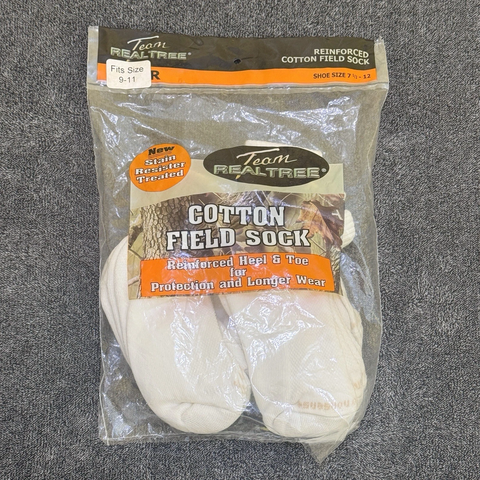 NWT Vintage 90s 6 Pairs Cotton/Acrylic Blend Ankle Socks RealTree Sz 9-11 RARE