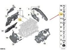 BMW 2 Coup� G42, G87 Clip en mousse acoustique 11148740060 Nouveau authentique