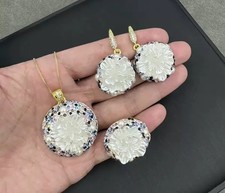 Girls Jewelry Set Necklace Earrings Ring Flower Pearl Jewelry Accessory Gifts