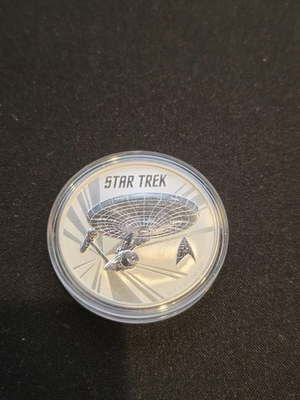 #ad #ad 2016 Tuvalu 1 oz Silver Star Trek: Original U.S.S. Enterprise BU $125.00
