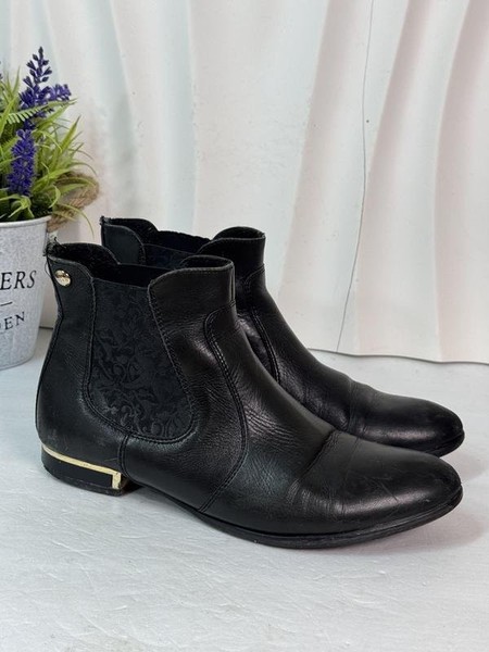 Women Lasocki Chelsea Boots Black Leather 38