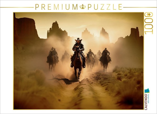 Calvendo Puzzle Ride Into The City In The Wild West | 1000 Pieces, Finished Size-image