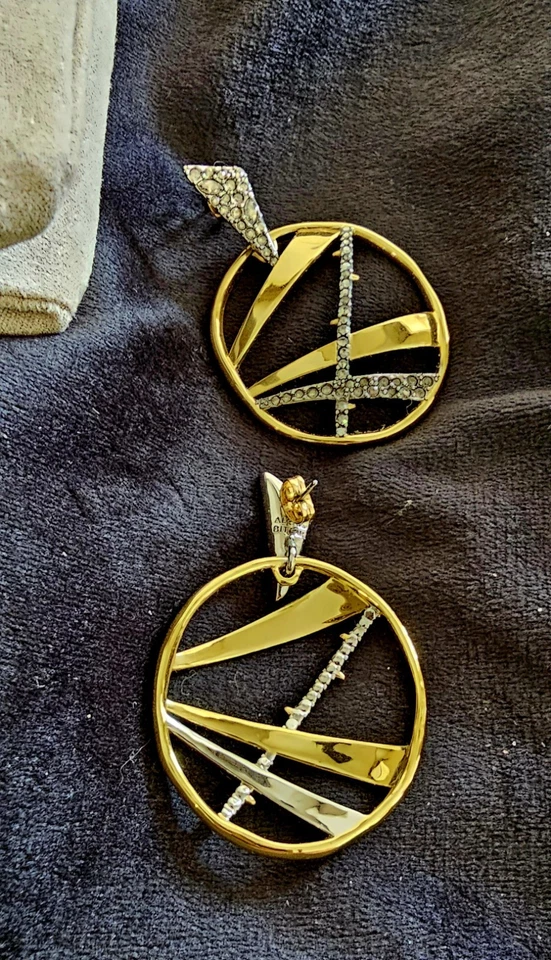 Brincos pendurados xadrez de cristal incrustado Alexis Bittar - Imagem 4 de 4