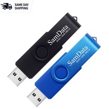 Dual Pack 32GB USB 2.0 Thumb Drives in Black & Blue - Hassle-Free File Transfer