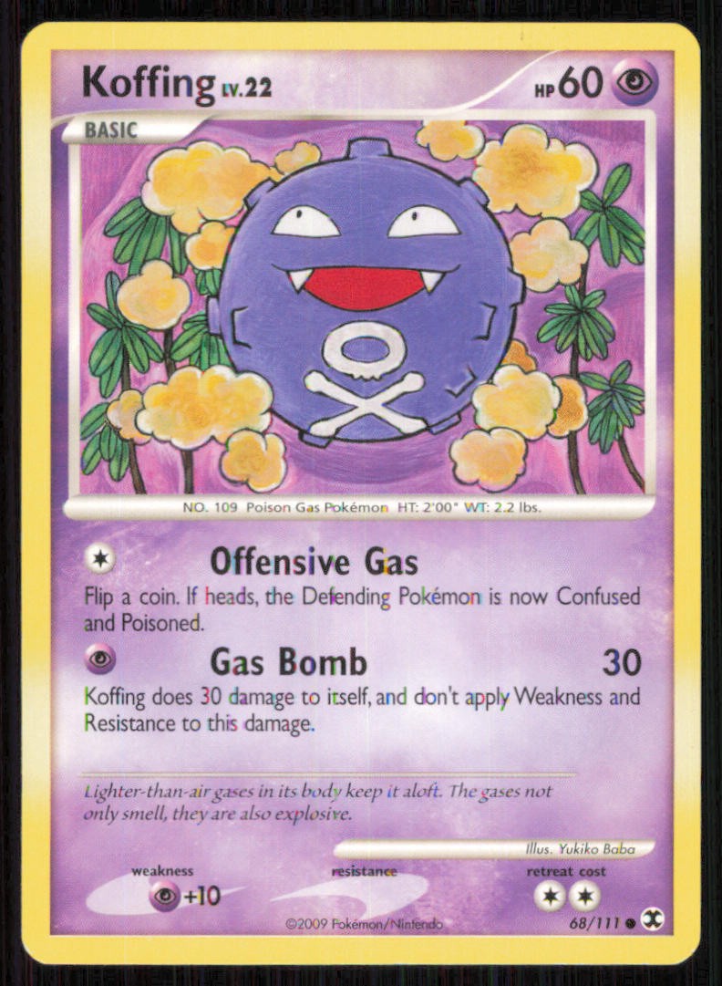 Koffing 68/111 Common Rising Rivals Pokemon Moderately Played