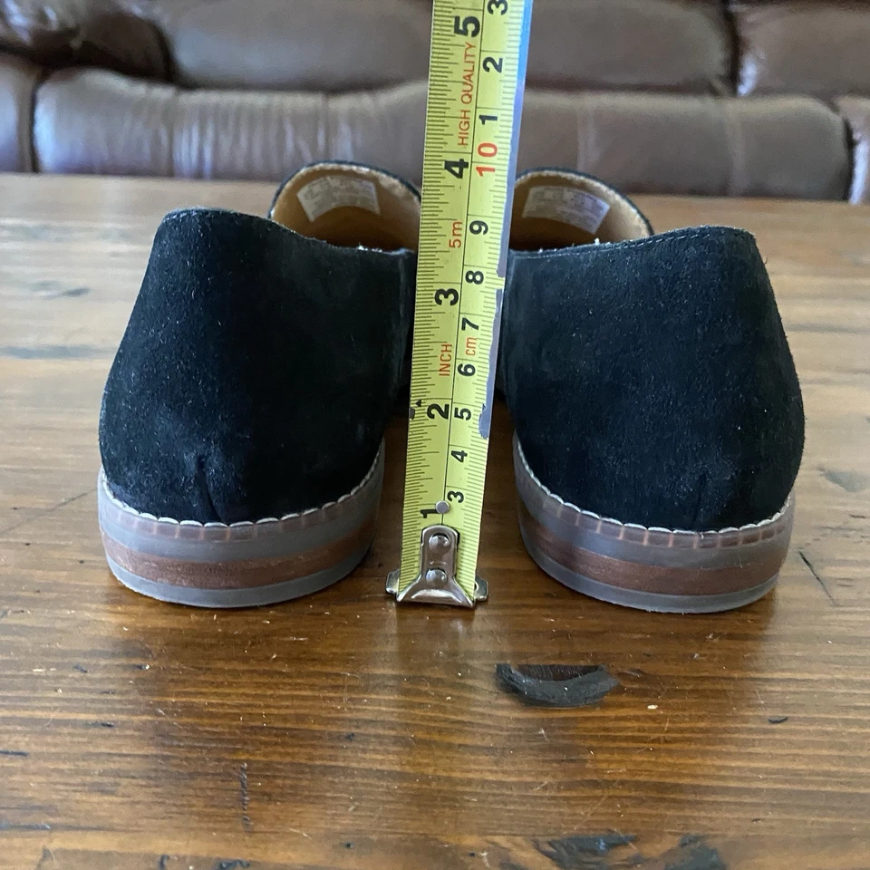 Hush Puppies Women’s 9.5 Suede Wren Moyen Loafer Black Classic Driving - Image 3 of 4