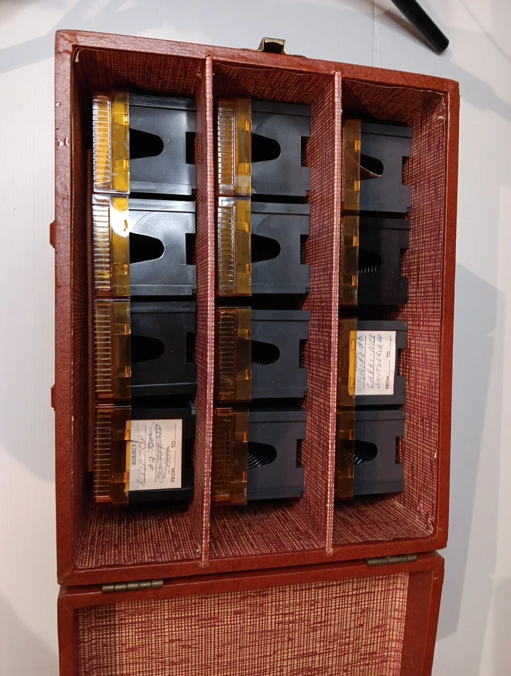 Bell & Howell Micro-Fit Slide Trays (12) & Vintage Carrying Case *Read Desc* - Image 2 of 4