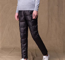 New Men Ultralight Puffer 90 Duck Down Pants Winter Warm Outdoor Women Trousers