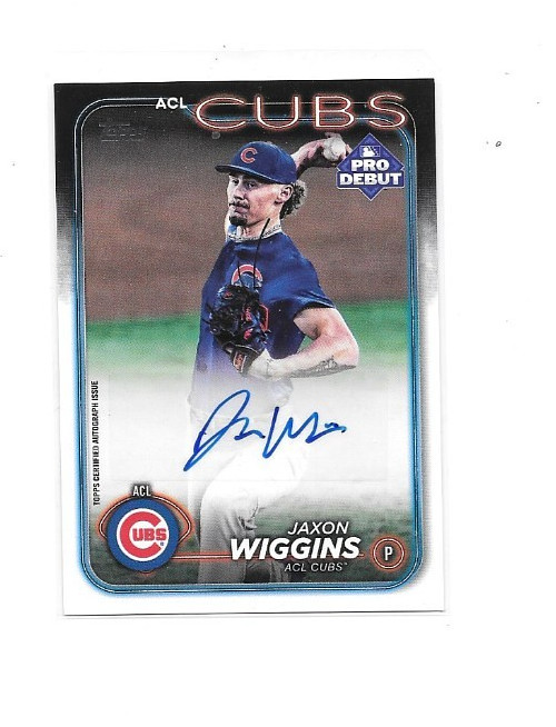 2024 Topps Pro Debut -Jaxon Wiggins Auto -Cubs