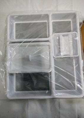 Copco Junk Drawer Organizer Plastic White 13 x 11 x 2 Inch Drawer Organizer