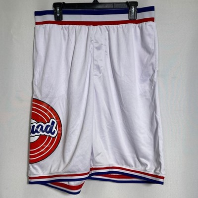 Space Jam Tune Squad Forplay Basketball White Shorts Men's XL