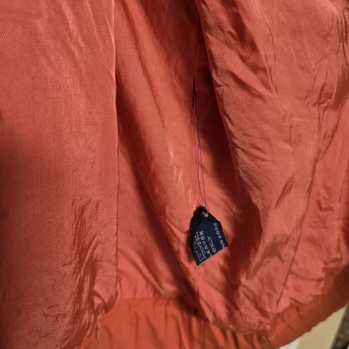 Vintage Givenchy Gentleman Jacket Mens 44 Coral Orange Full Zip Hong Kong Read image 6