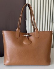 Longchamp Roseau Leder Shopper Braun/Beige Reversible Tasche A4 Schultertasche